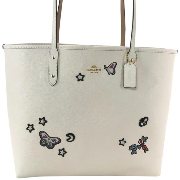 Coach Handbags - COACH • CITY TOTE WITH SOUVENIR EMBROIDERY